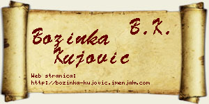 Božinka Kujović vizit kartica
